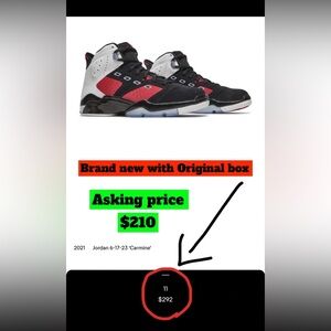 Size 11 • Jordan 6-13-23 “Carmine”